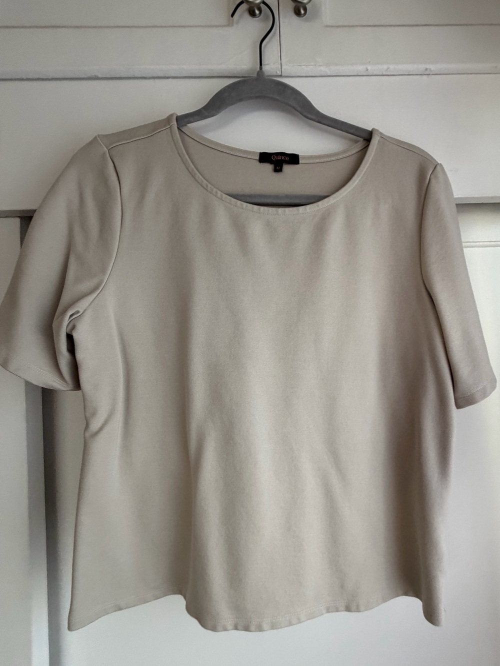 Quince Ultra-Stretch Ponte Short Sleeve Top